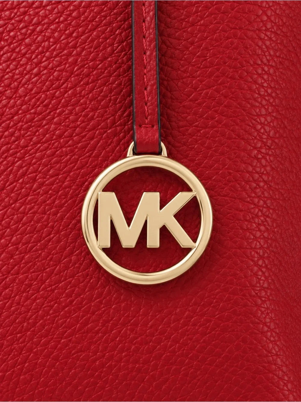 MWT Michael Kors Evelyn Large Raspberry Red Pebbled Tote Zip Top Shoulder Bag